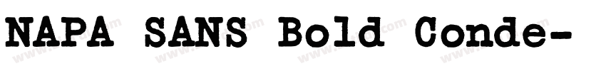 NAPA SANS Bold Conde字体转换